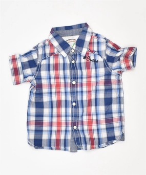 Corporate Wear GUESS Boys Shirt 6-9 Months Multicoloured Check Cotton