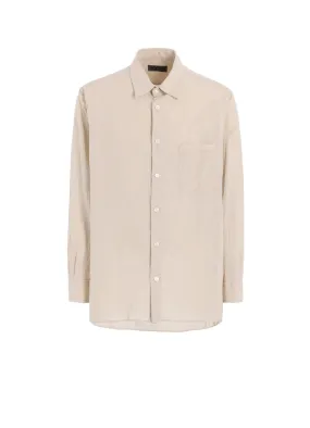 Artistic Design COTTON/LINEN POPLIN LOOSE-FIT REGULAR COLLAR SHIRT
