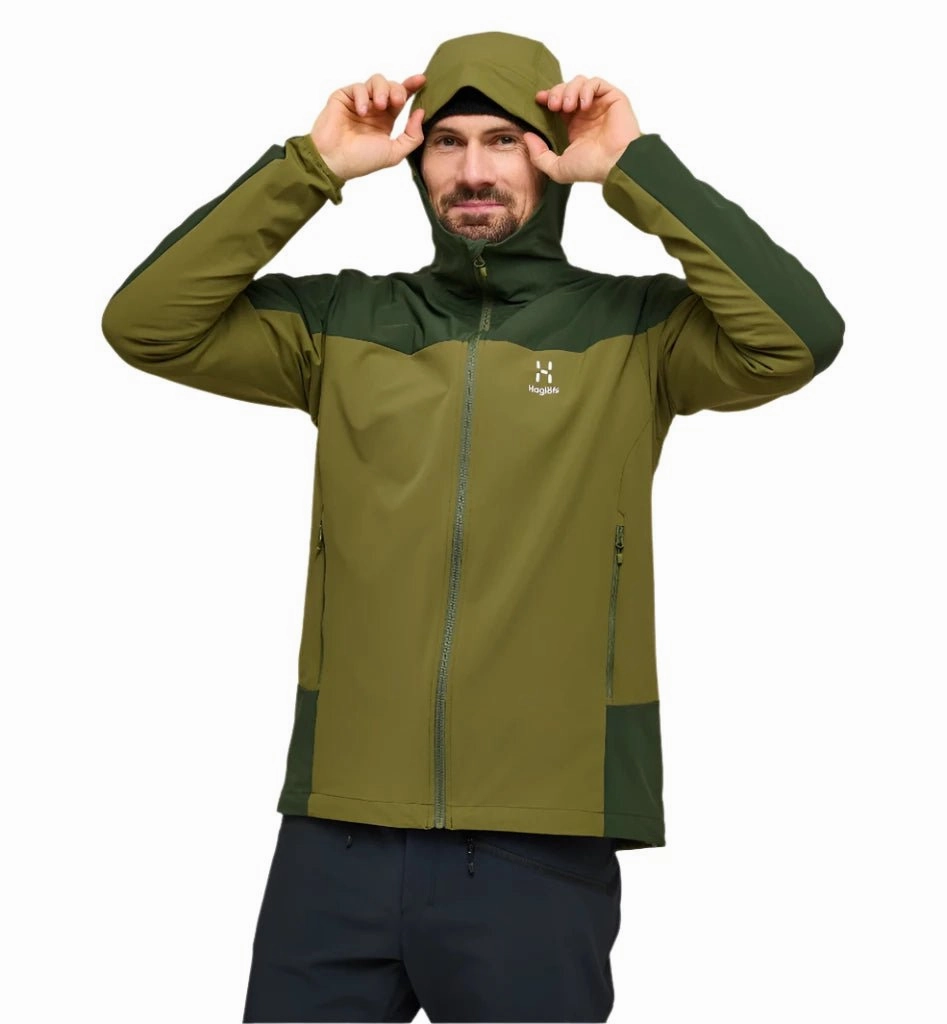 Haglofs Moran Hooded Softshell Jacket Men Breath Space Motion Training