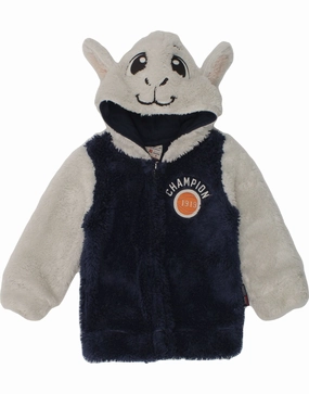 Outdoor Utility Soft Touch Interior CHAMPION Baby Boys Graphic Hooded Fleece Jacket 6-9 Months Navy Blue