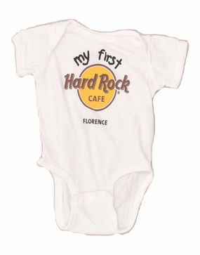 Relaxed Running Everyday Versatile HARD ROCK CAFE Baby Boys Florence Graphic Bodysuit 3-6 Months White Cotton