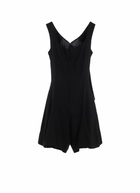 HARD TWIST GABARDINE BACK RIBBON SHORT OVEALLS Elegant Fit