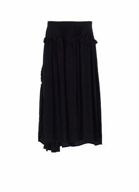 HARD-TWIST SERGE FRILL GATHER SKIRT Urban Look