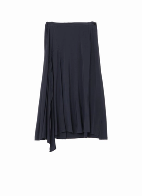 Travel Vibe HARD TWISTED GABARDINE RIGHT SIDE SLIT FLARE SKIRT