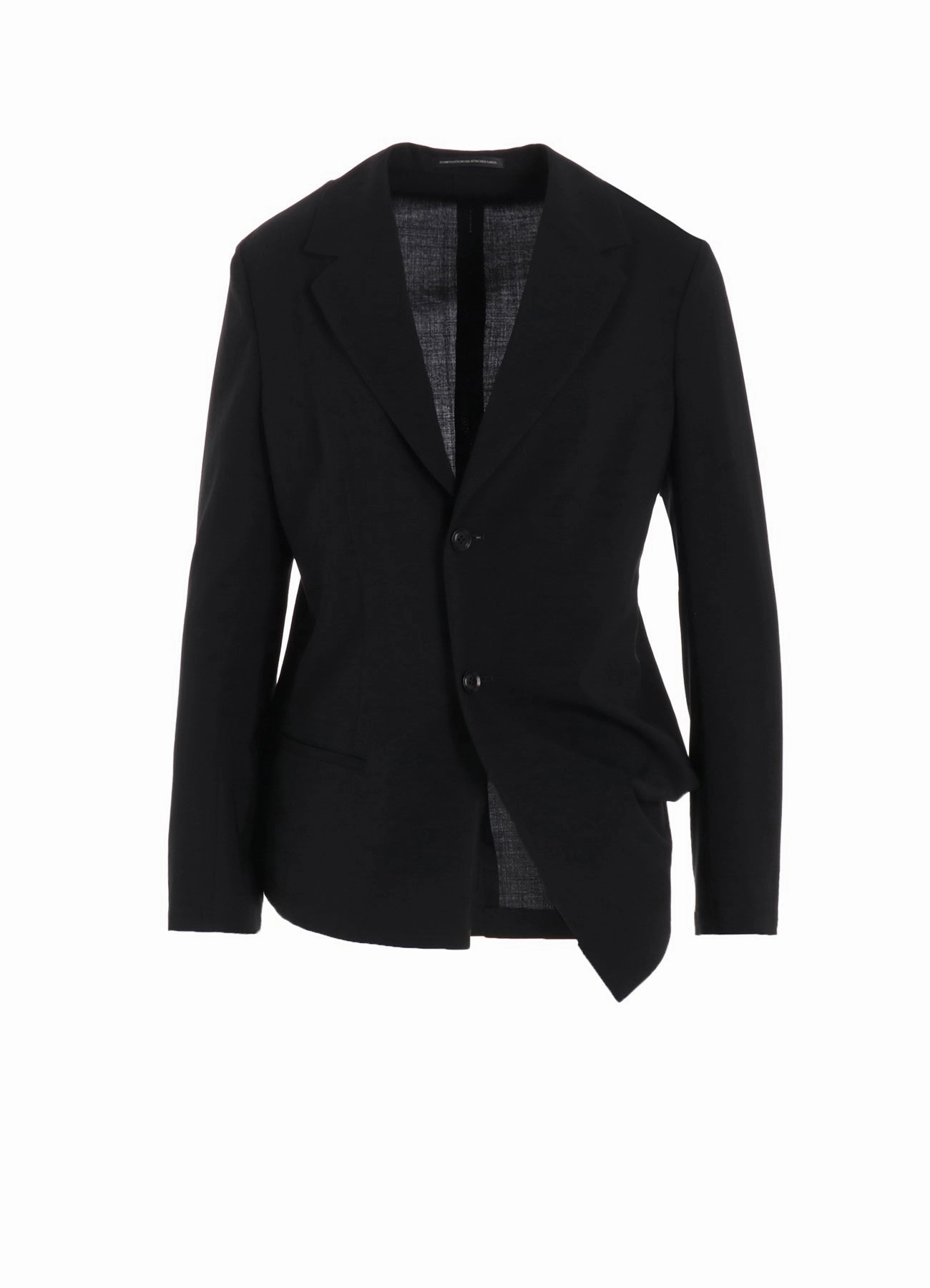 suitable for holidays Slim Layer HARD-TWISTED LAWN LEFT SIDE DROPPED JACKET