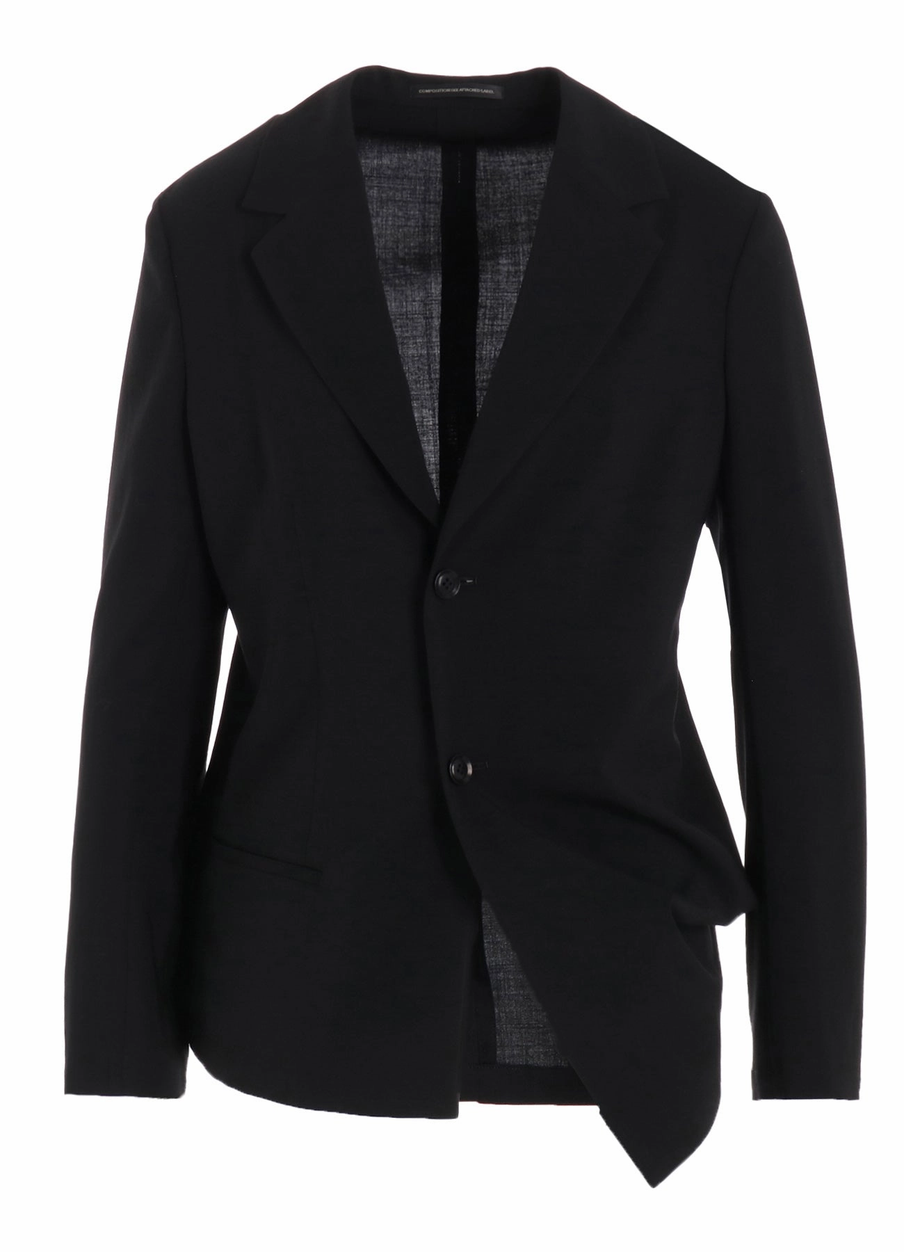 HARD-TWISTED LAWN LEFT SIDE DROPPED JACKET hat Glamour