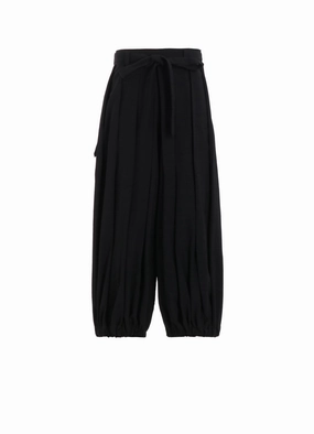 HARD-TWISTED LAWN TUCKED PANTS Quick Layering