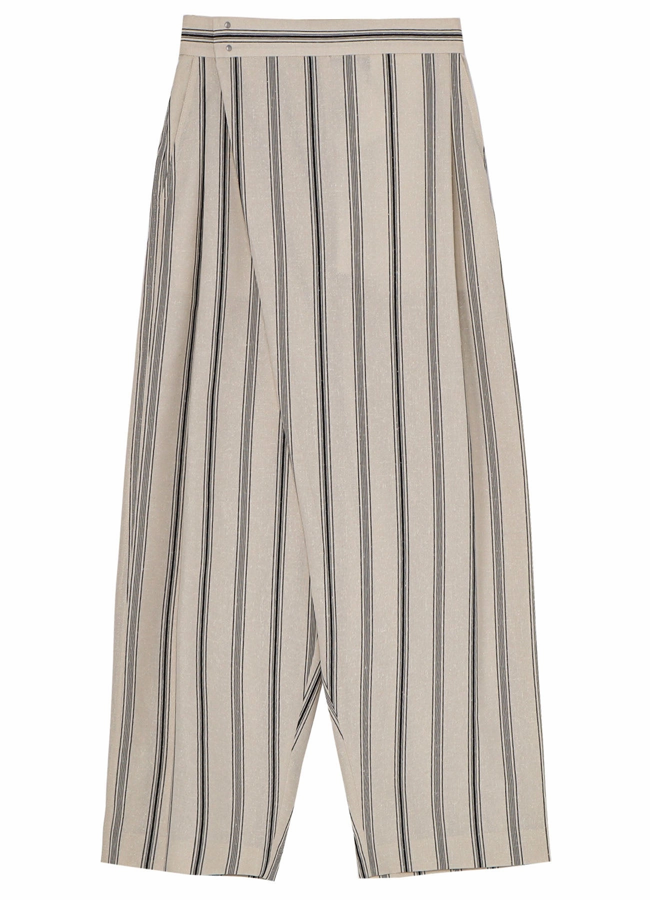 HARD TWISTED STRIPE PLEATED PANTS Chilly Day Wear Active Utility