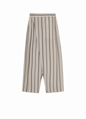 Flattering Style HARD TWISTED STRIPE PLEATED PANTS
