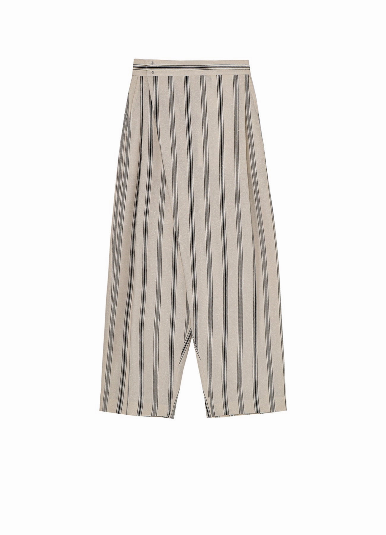 Flattering Style HARD TWISTED STRIPE PLEATED PANTS