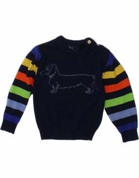 Seamless Circular Knit HARMONT & BLAINE Baby Boys Crew Neck Jumper Sweater 12-18 Months Navy Blue