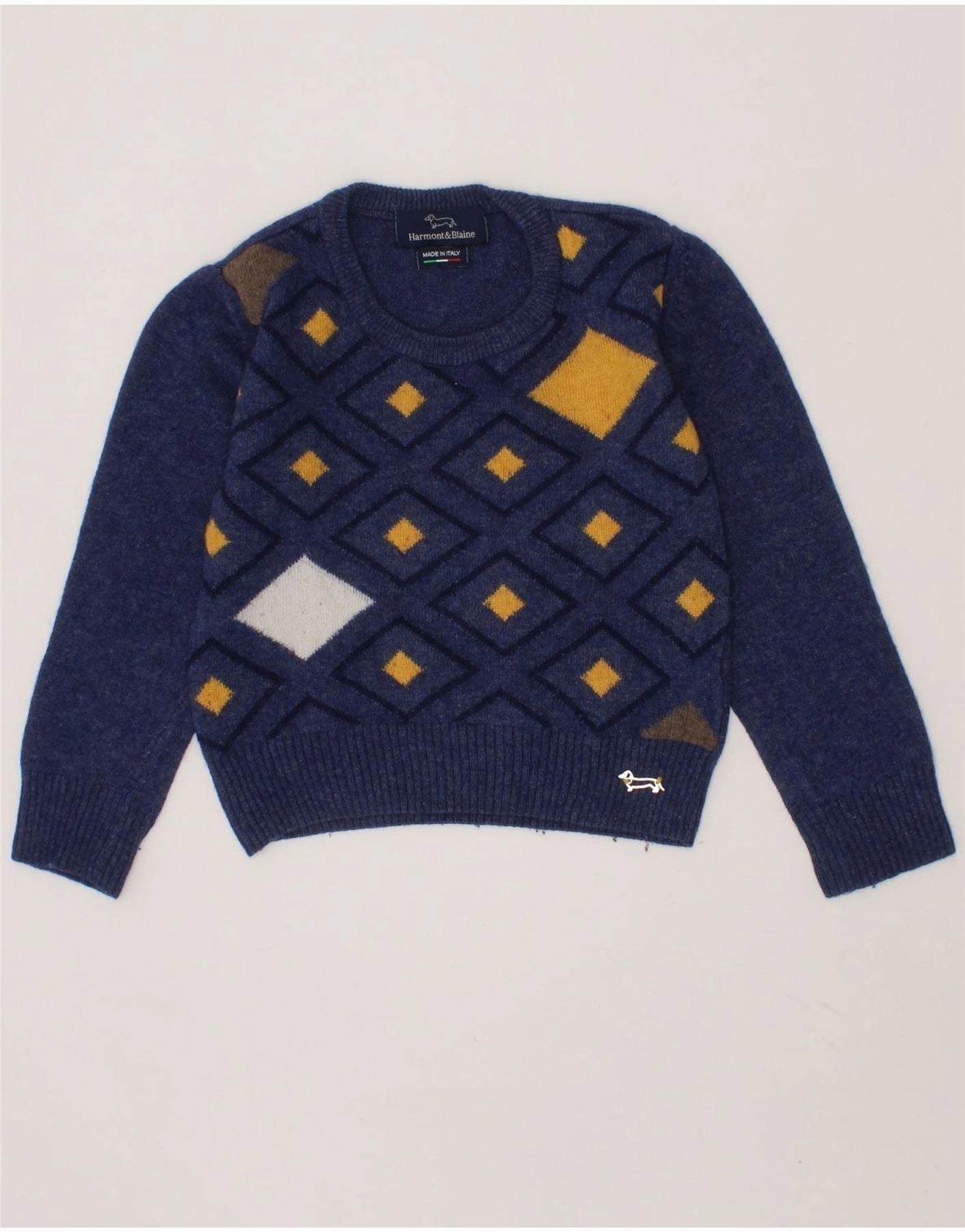 Day Layer Minimal Shrinkage HARMONT & BLAINE Baby Boys Crew Neck Jumper Sweater 18-24 Months Blue