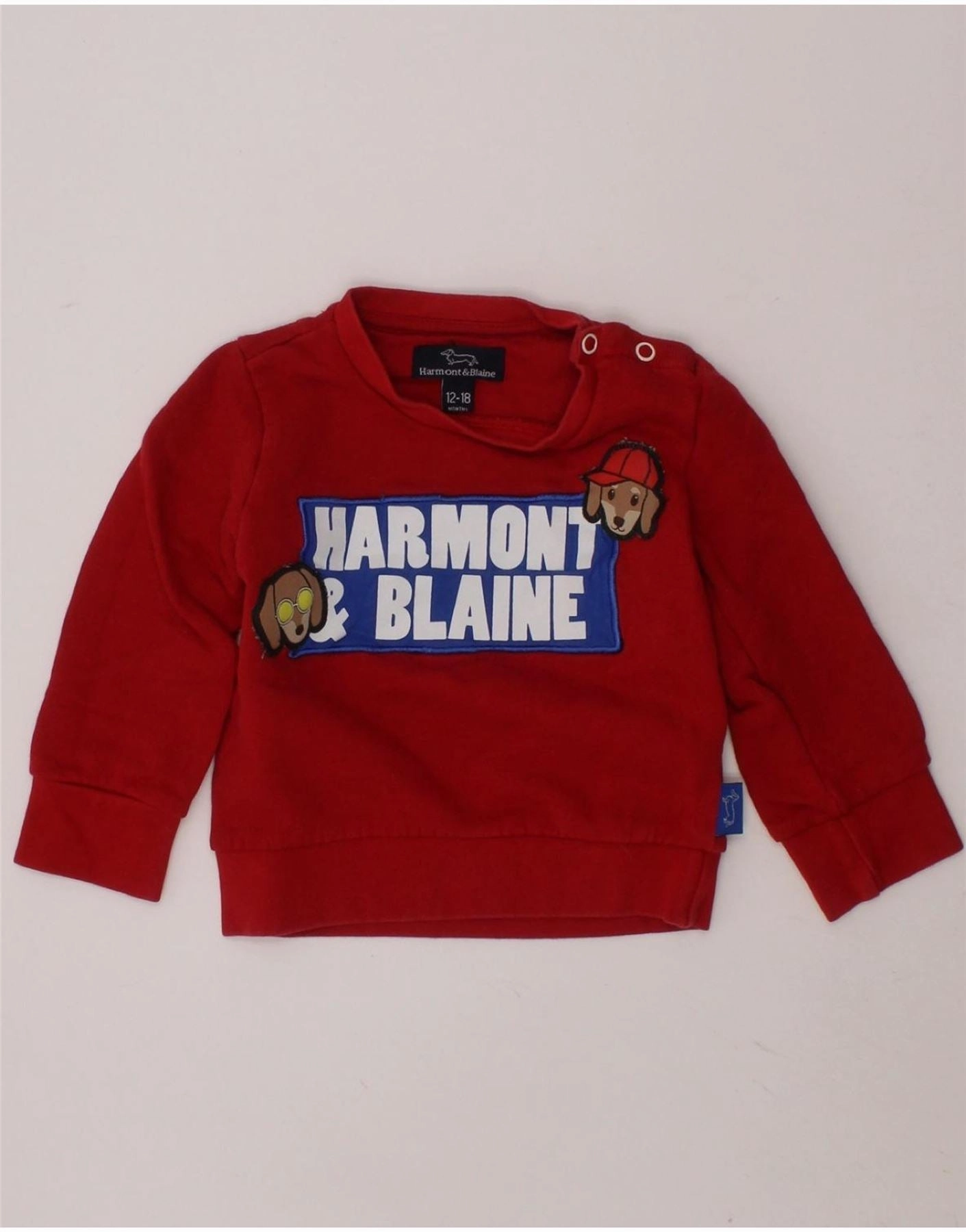 HARMONT & BLAINE Baby Boys Graphic Sweatshirt Jumper 12-18 Months Red UV Protection
