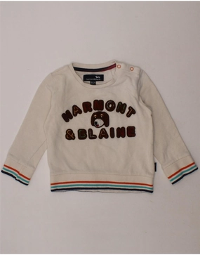 HARMONT & BLAINE Baby Boys Graphic Sweatshirt Jumper 18-24 Months White OdorResistant Shrinkage Control Treatment