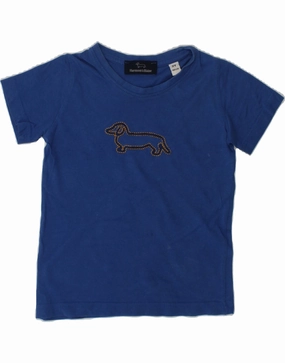 Checkered Look Seamless Side Panels HARMONT & BLAINE Baby Boys Graphic T-Shirt Top 18-24 Months Navy Blue