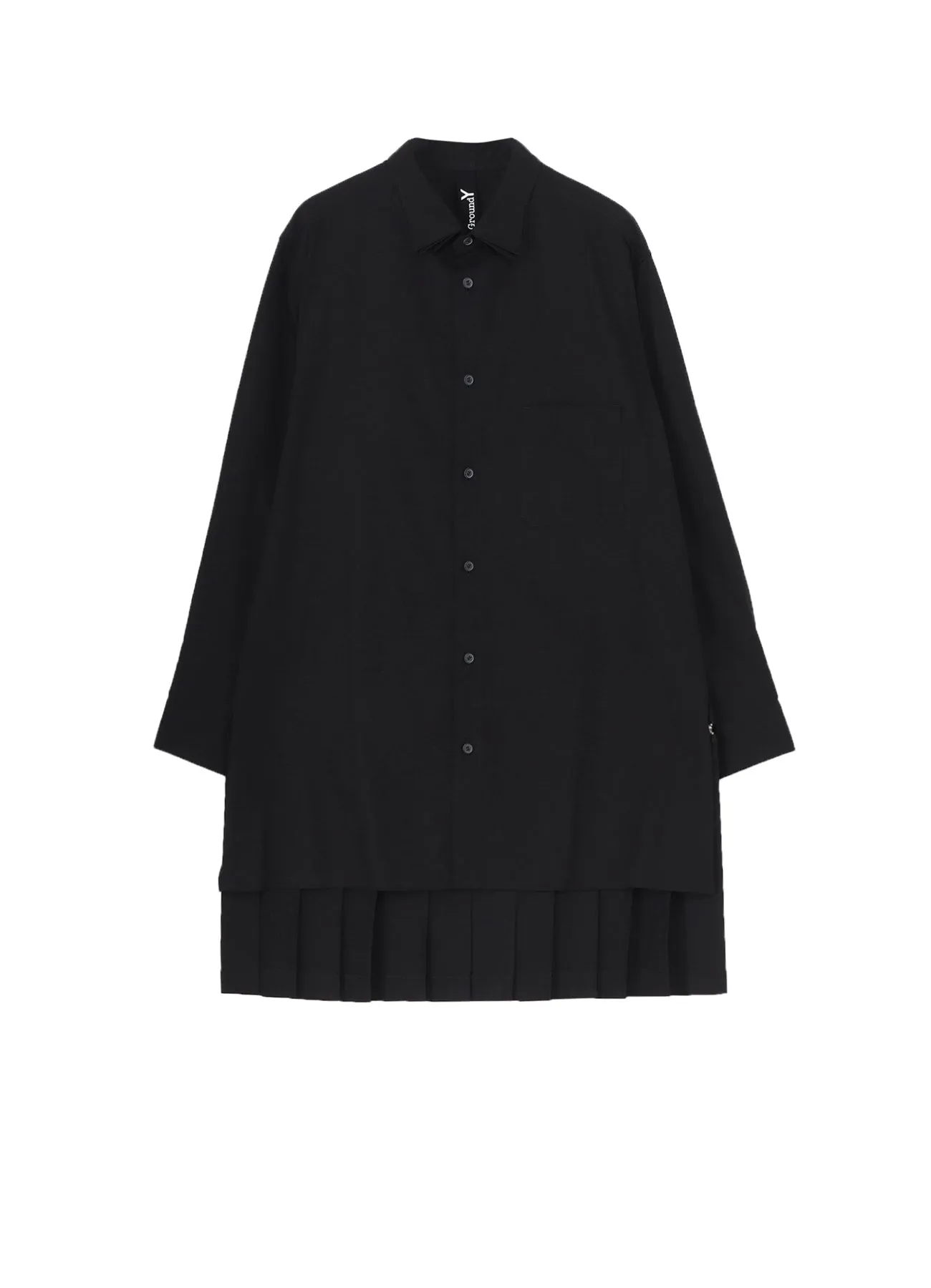 Camouflage Print COTTON BROAD BACK HEM PLEATED SHIRT