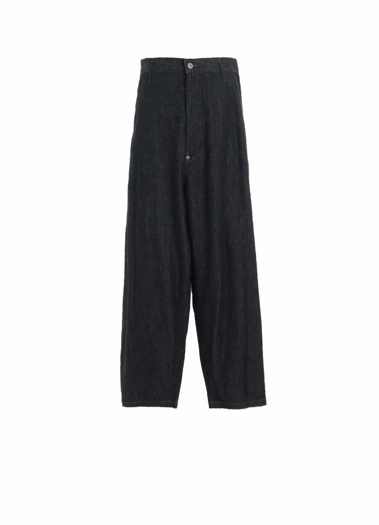 7oz TWO-TONE DENIM 5POCKET WIDE PANTS Trendy Waist