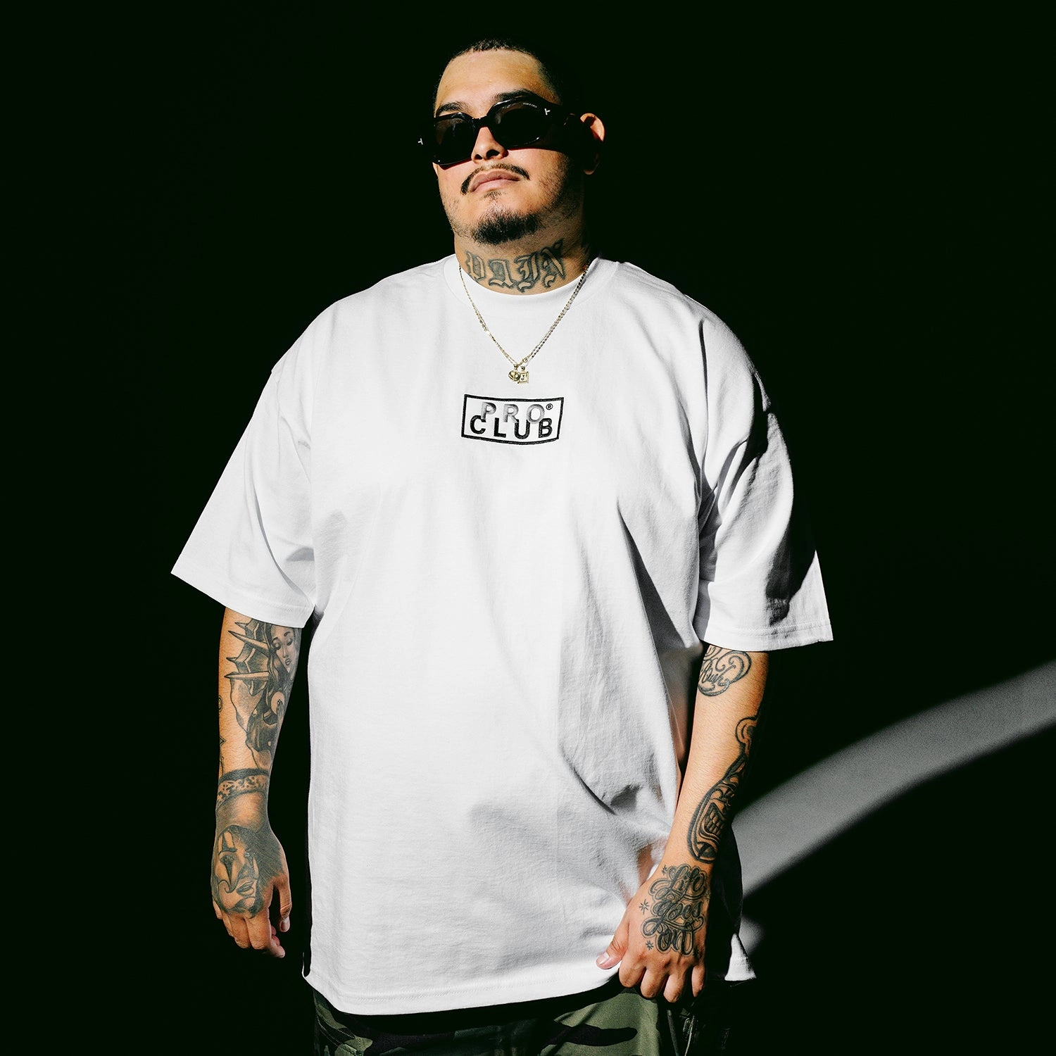 Everyday Wearable Hydrophobic coating Heavyweight Embroidered Box Logo Tee - Mens