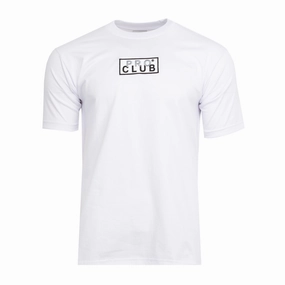 Foam Print Detail Heavyweight Embroidered Box Logo Tee - Mens