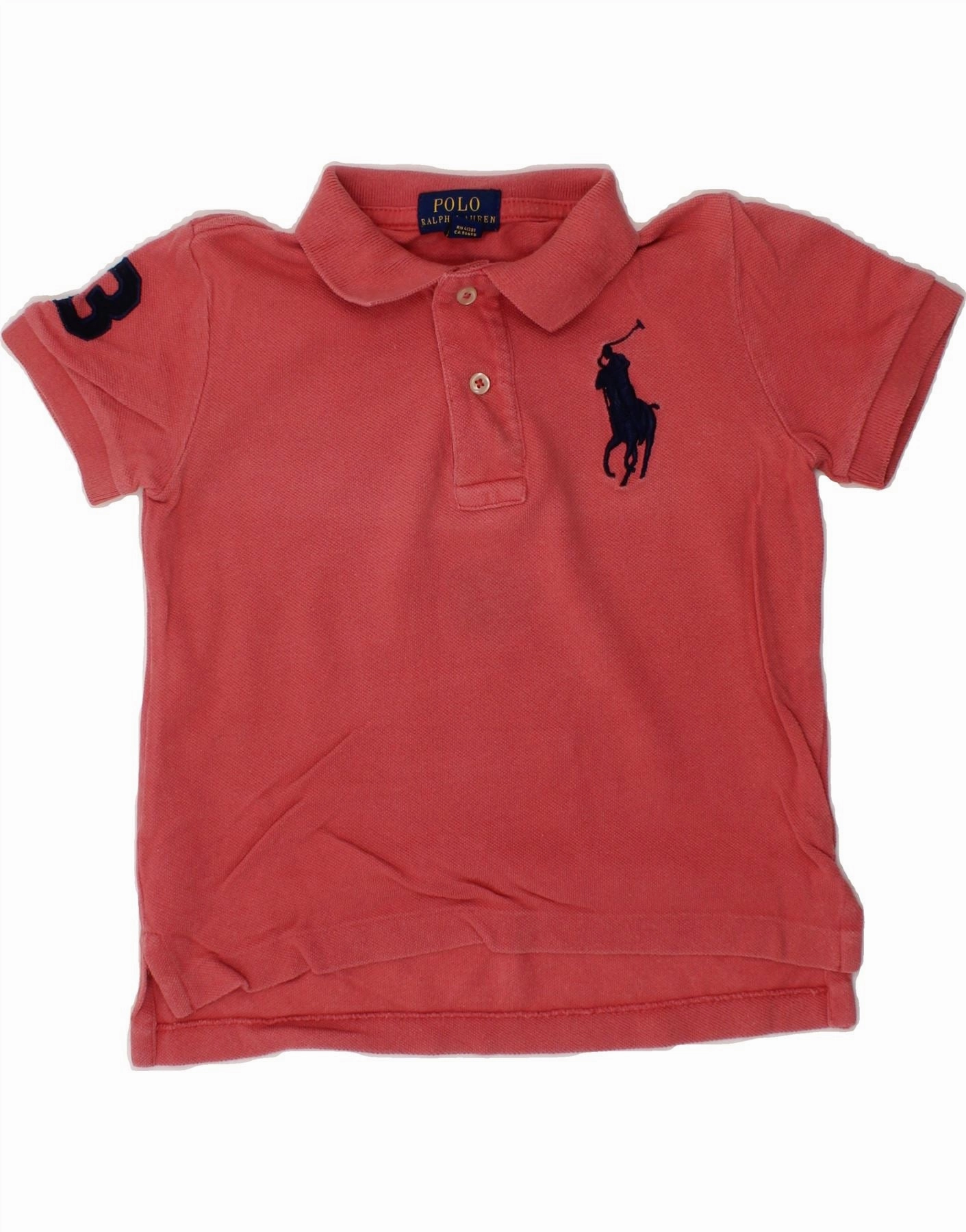 POLO RALPH LAUREN Baby Boys Graphic Polo Shirt 18-24 Months Red Cotton Timeless Classic Smart Casual