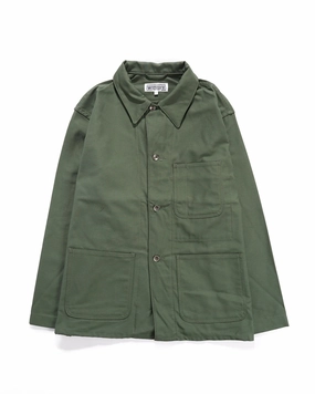 Stole Utility Jacket ?C Olive Reversed Sateen