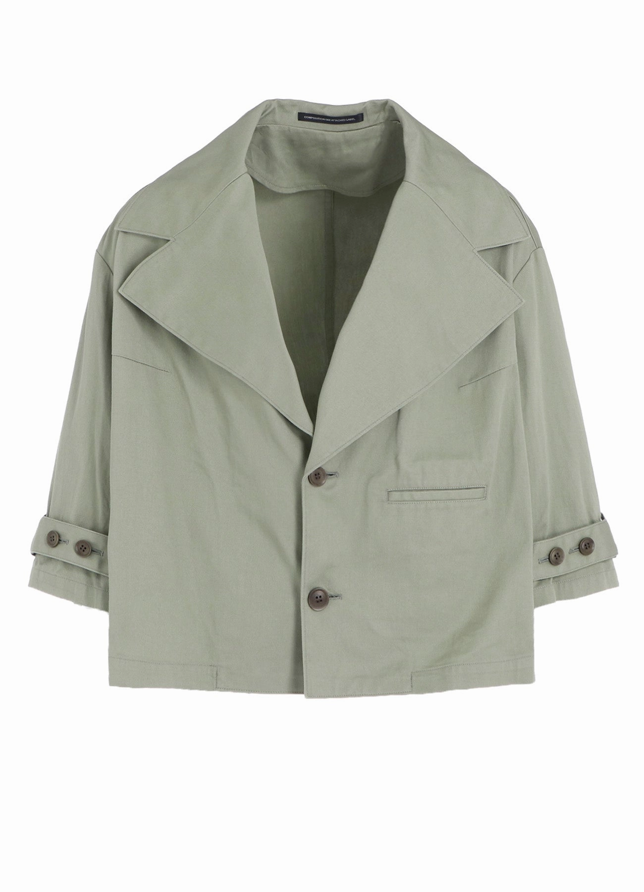 Everyday Warmth Trail Layer [Y's BORN PRODUCT] COTTON TWILL WIDE COLLAR JACKET