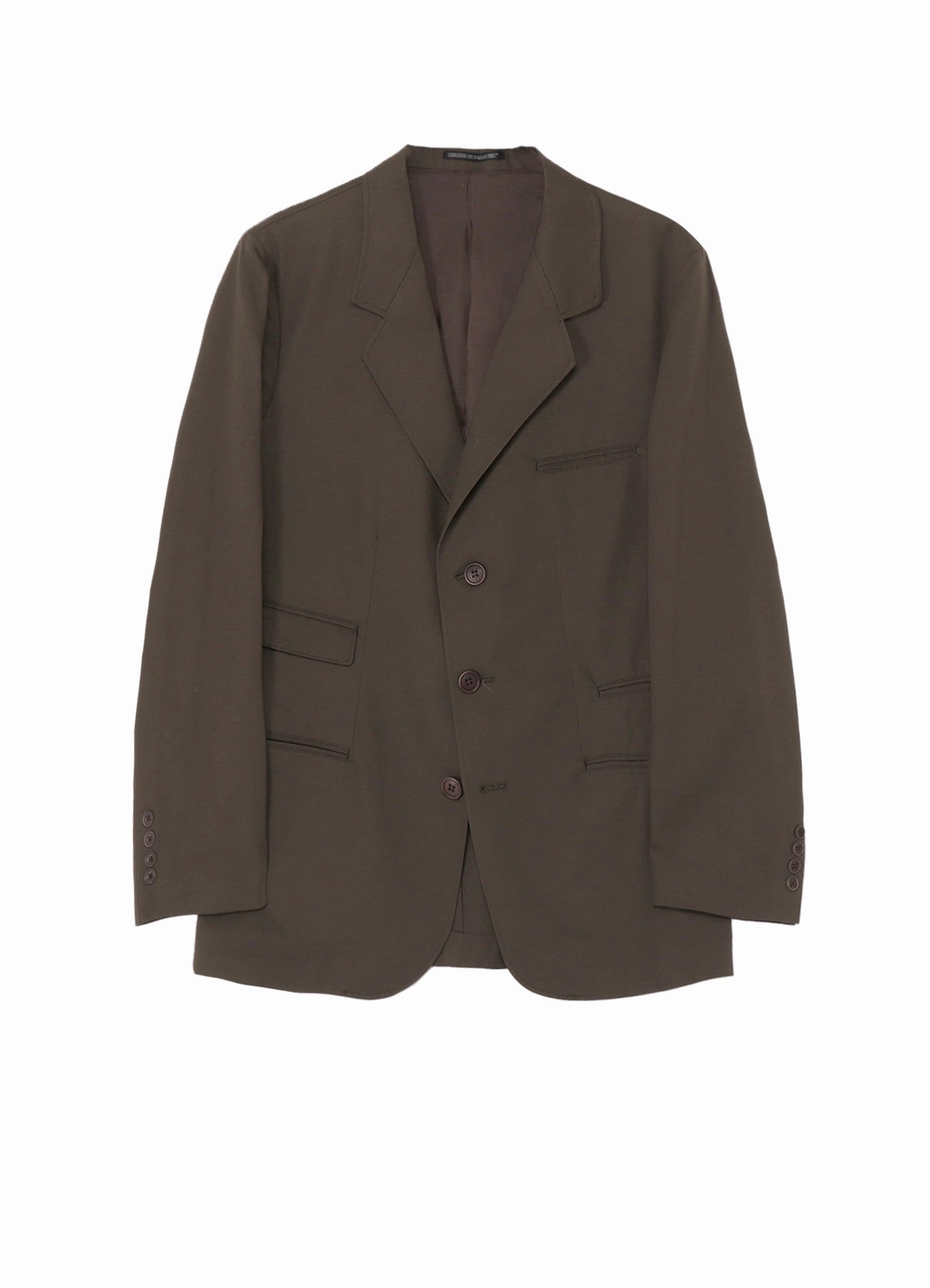 COTTON/POLYESTER TWILL 3-BUTTON JACKET snap-up