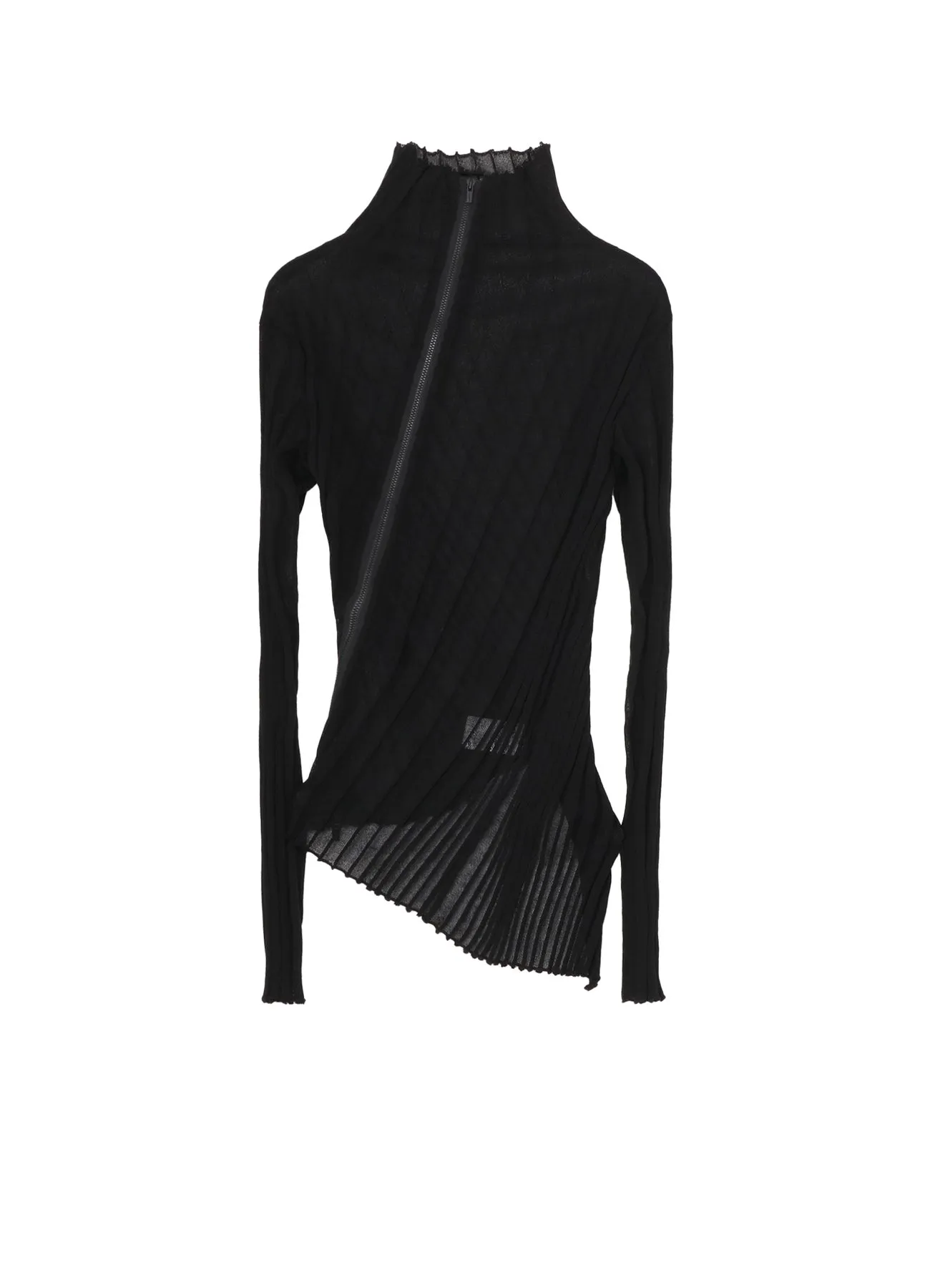 HIGH GAUGE RIB ZIP CARDIGAN Multi Look