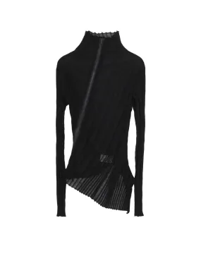 HIGH GAUGE RIB ZIP CARDIGAN Multi Look