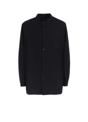 KHADI PANEL STAND COLLAR SHIRT Trend-Driven Contemporary Fashion