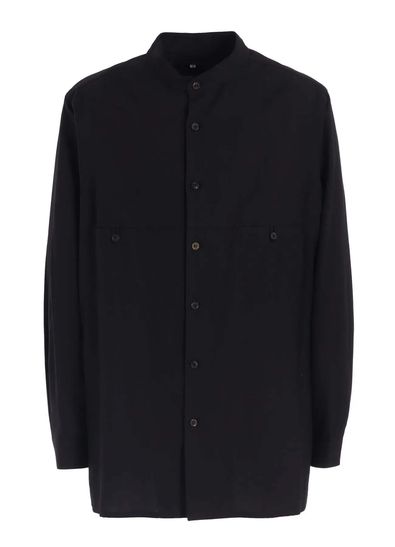 KHADI PANEL STAND COLLAR SHIRT Chambray Fabric Gym Companion