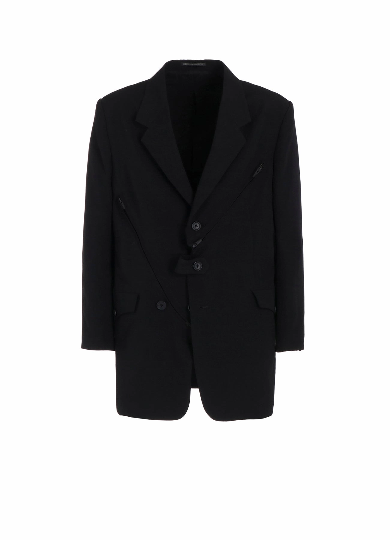 NonBulkyFit WOOL GABARDINE ZIP DETAIL PANELED JACKET