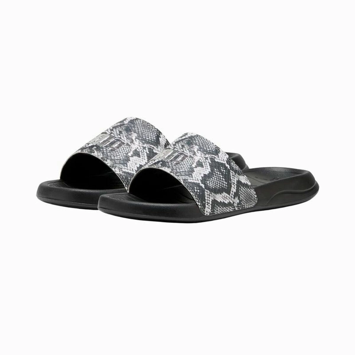 Effortless Foot Step foam sole Women's Flip Flops Puma Popcat 20 Snake Chic Black