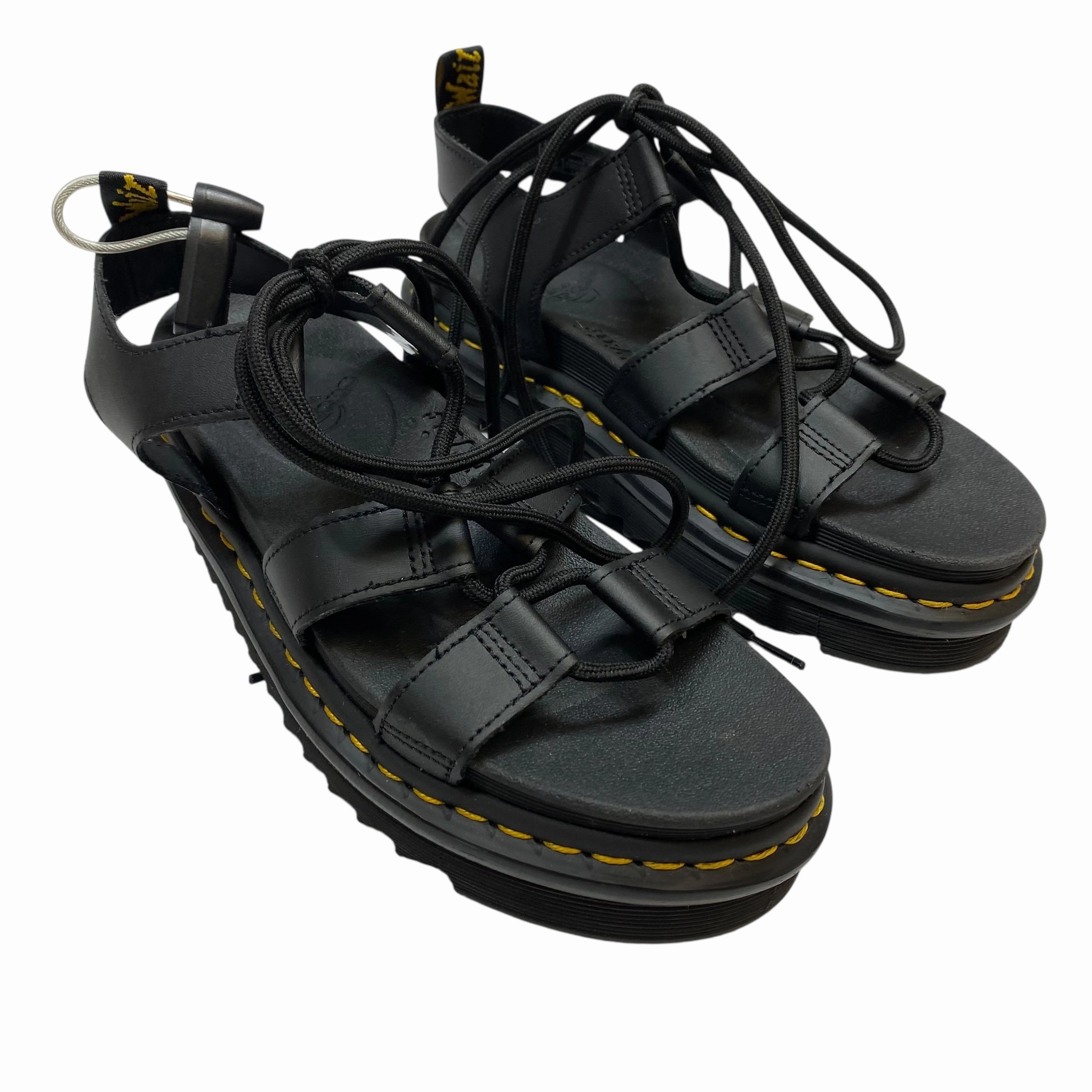 Toe Post Seaside Wear Sandals Designer By Dr Martens In Black, Size:7