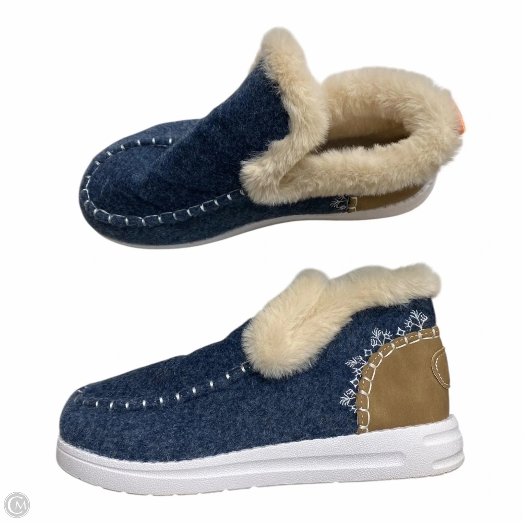 Boots Ankle Flats By Clothes Mentor In Blue, Size: 9 All-Weather Design. Padded Interior Weather Resistant User