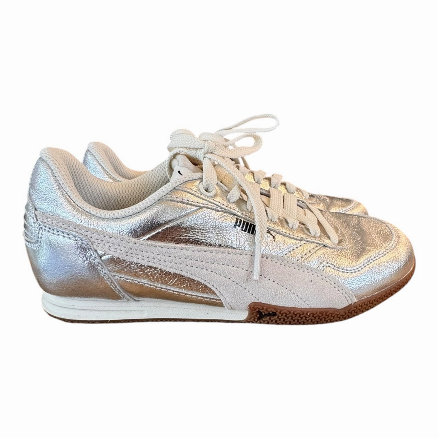 Shoes Sneakers By Puma In Silver, Size:7 Compression Web Exoskeleton outdoor durability