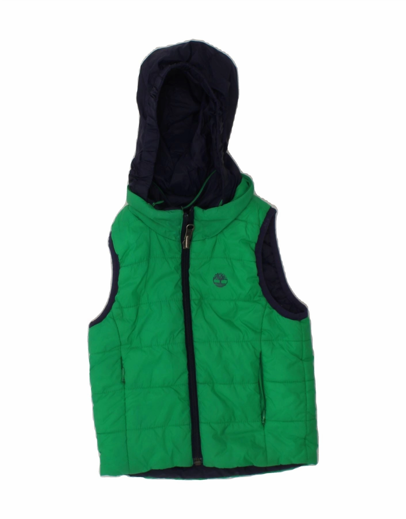 Inspire TIMBERLAND Baby Boys Hooded Padded Gilet 18-24 Months Green Colourblock