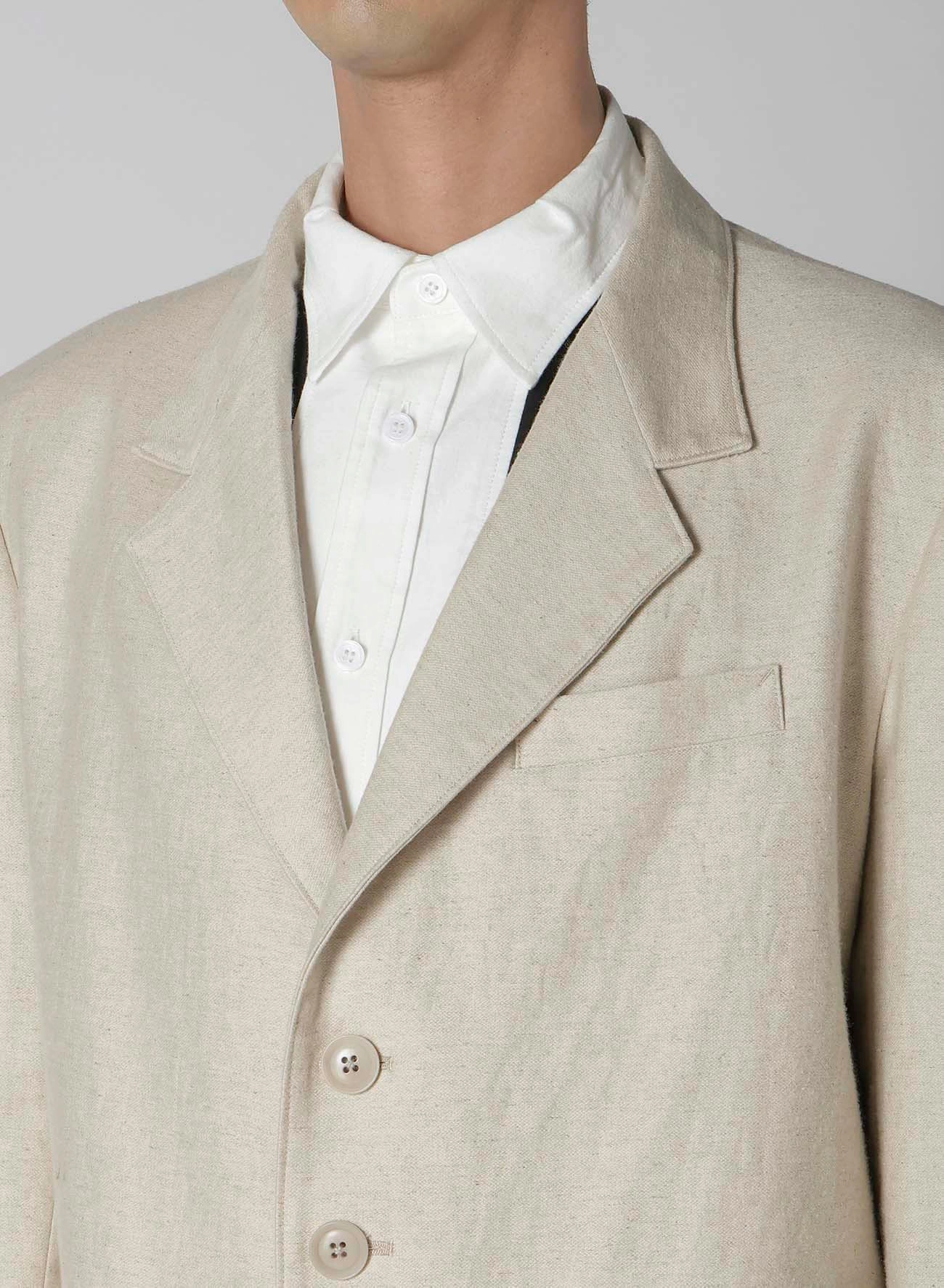 COTTN LINEN DOUBLE SATIN JACKET WITH 5-BUTTONS Adventure Comfort