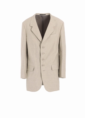 Future COTTN LINEN DOUBLE SATIN JACKET WITH 5-BUTTONS