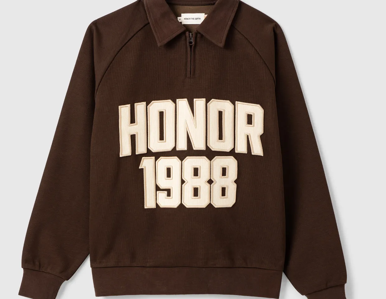 Earthy Tones Silk Honor The Gift 1988 Quarter Zip / Brown