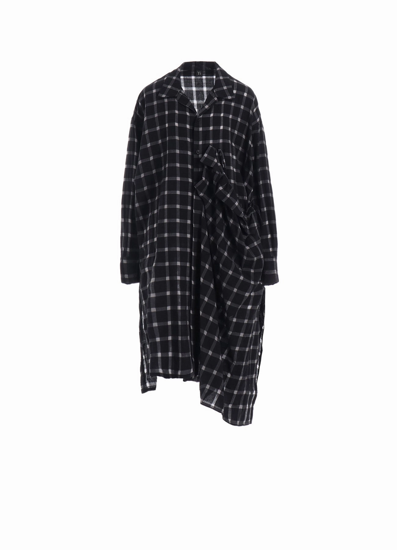 COTTON CUPRO PLAID SHIRT DRESS Soft Comfort Artisanal-Detail