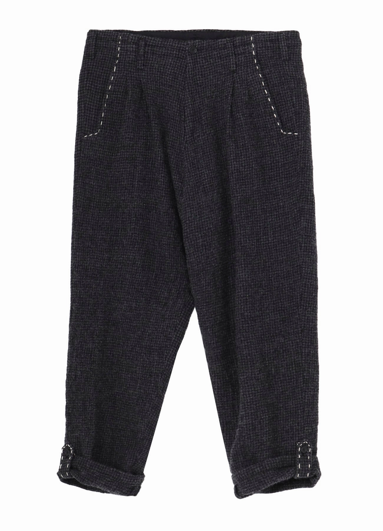 Timeless Appeal DurablePolyester HOUNDSTOOTH PANTS WITH HAND STITCH AND TAB DETAIL