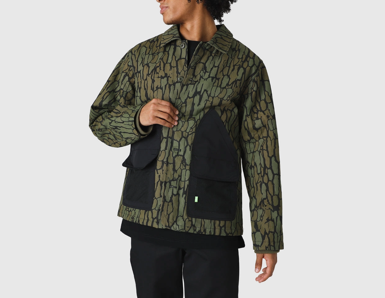 Smooth Zipper Action HUF Hudson Camo Work Jacket / Camo