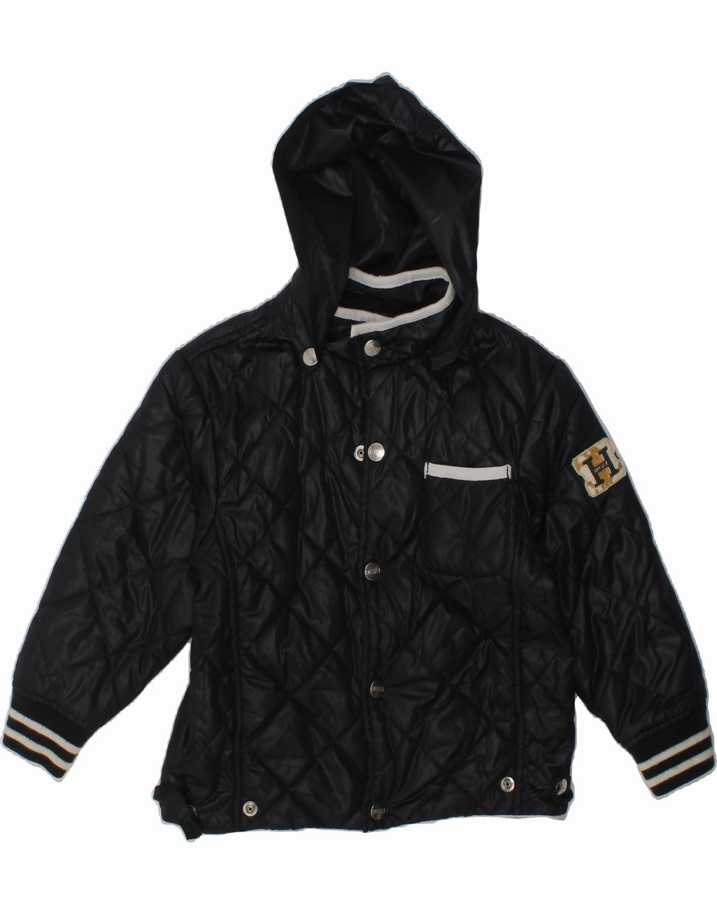 HUSKY Baby Boys Hooded Padded Jacket 18-24 Months Black Polyester Durable Outer Layer