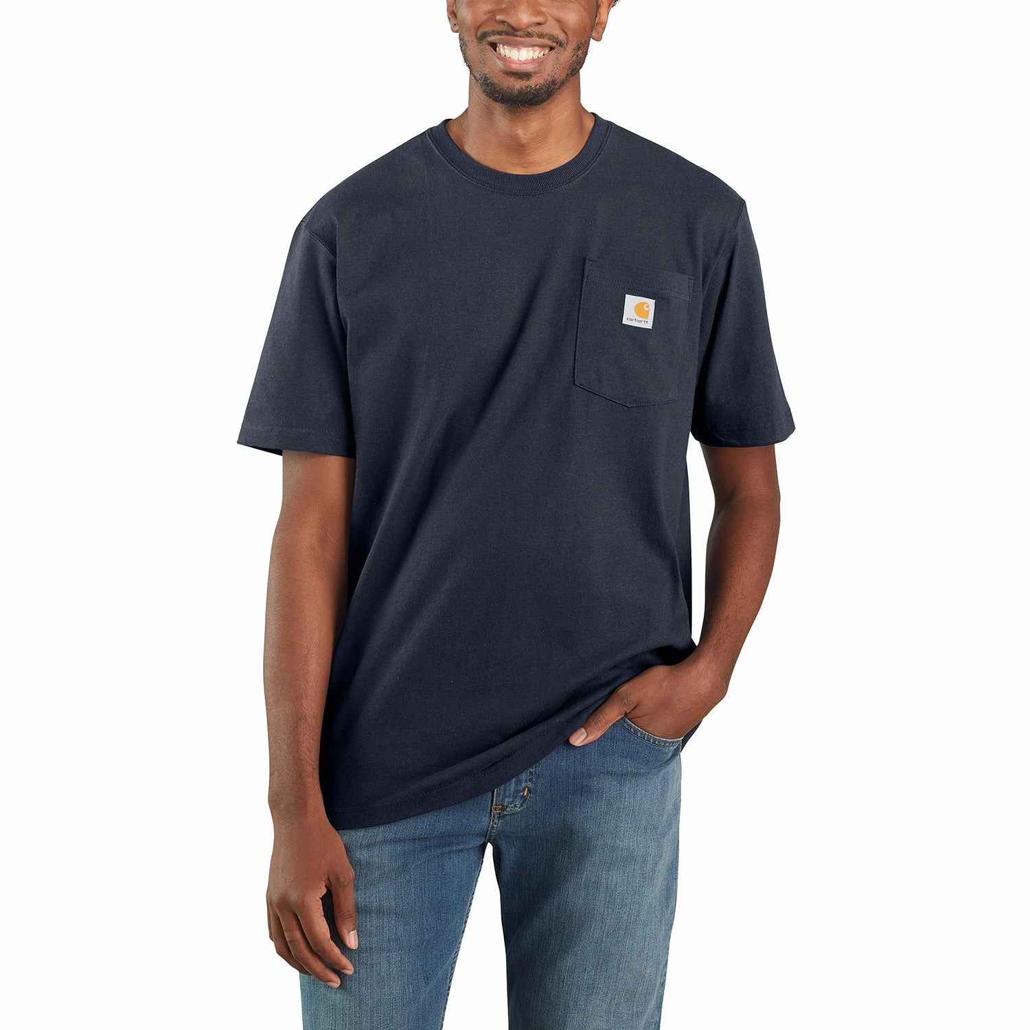 Stone Wash Process HW Loose Fit Pocket Tee -Mens
