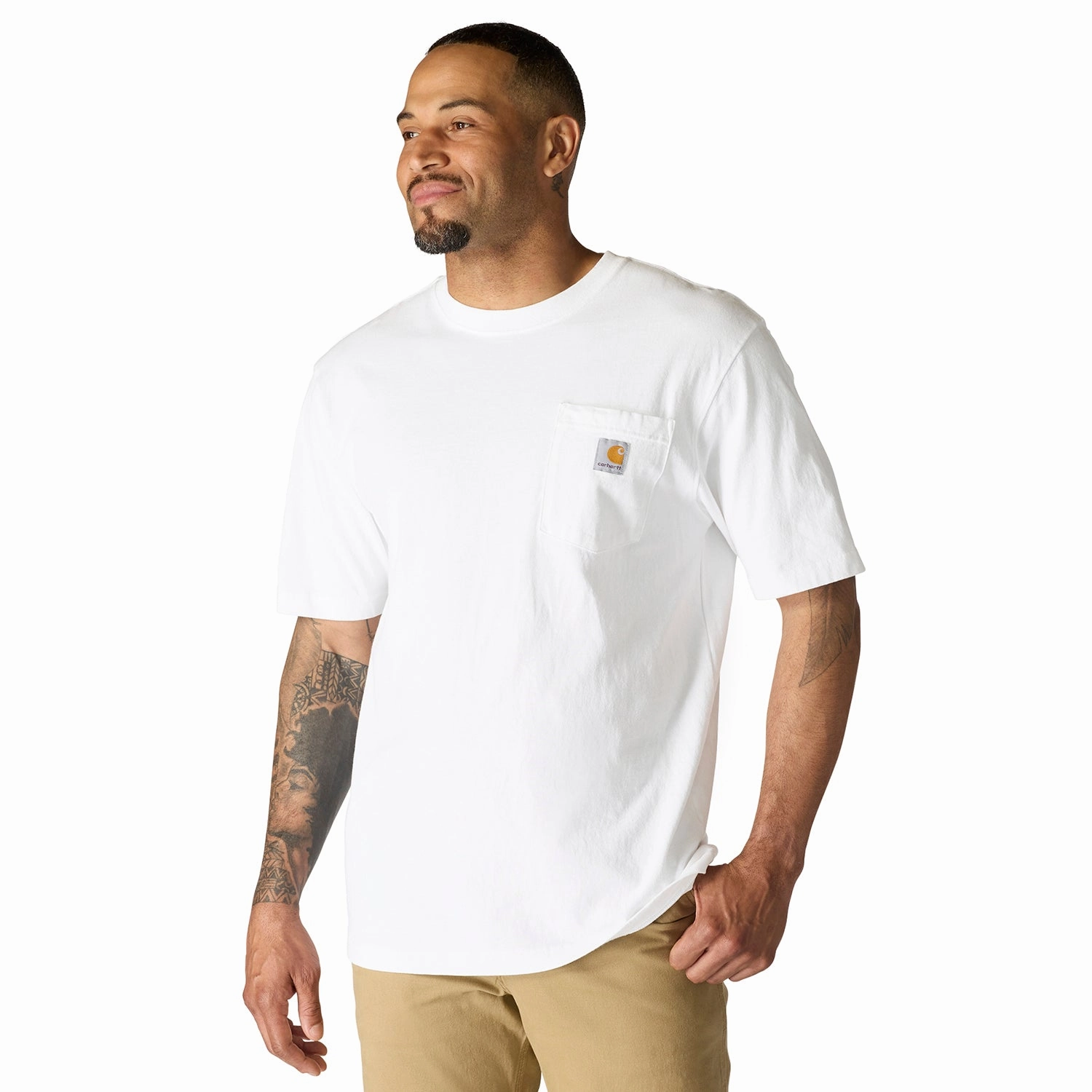 Heathered Fabric HW Loose Fit Pocket Tee -Mens