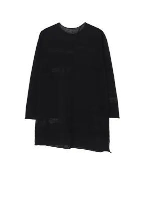 Stay Simple Outdoor Casual Look 12G 2P STRIPE PANELED SWEATER