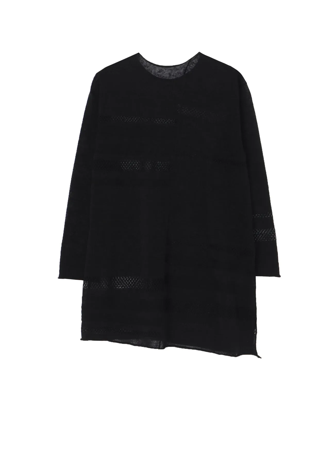 Stay Simple Outdoor Casual Look 12G 2P STRIPE PANELED SWEATER