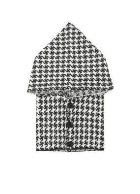 Smooth Flatlock Seams EcoFriendly Material Blend HOUNDSTOOTH L BALACLAVA