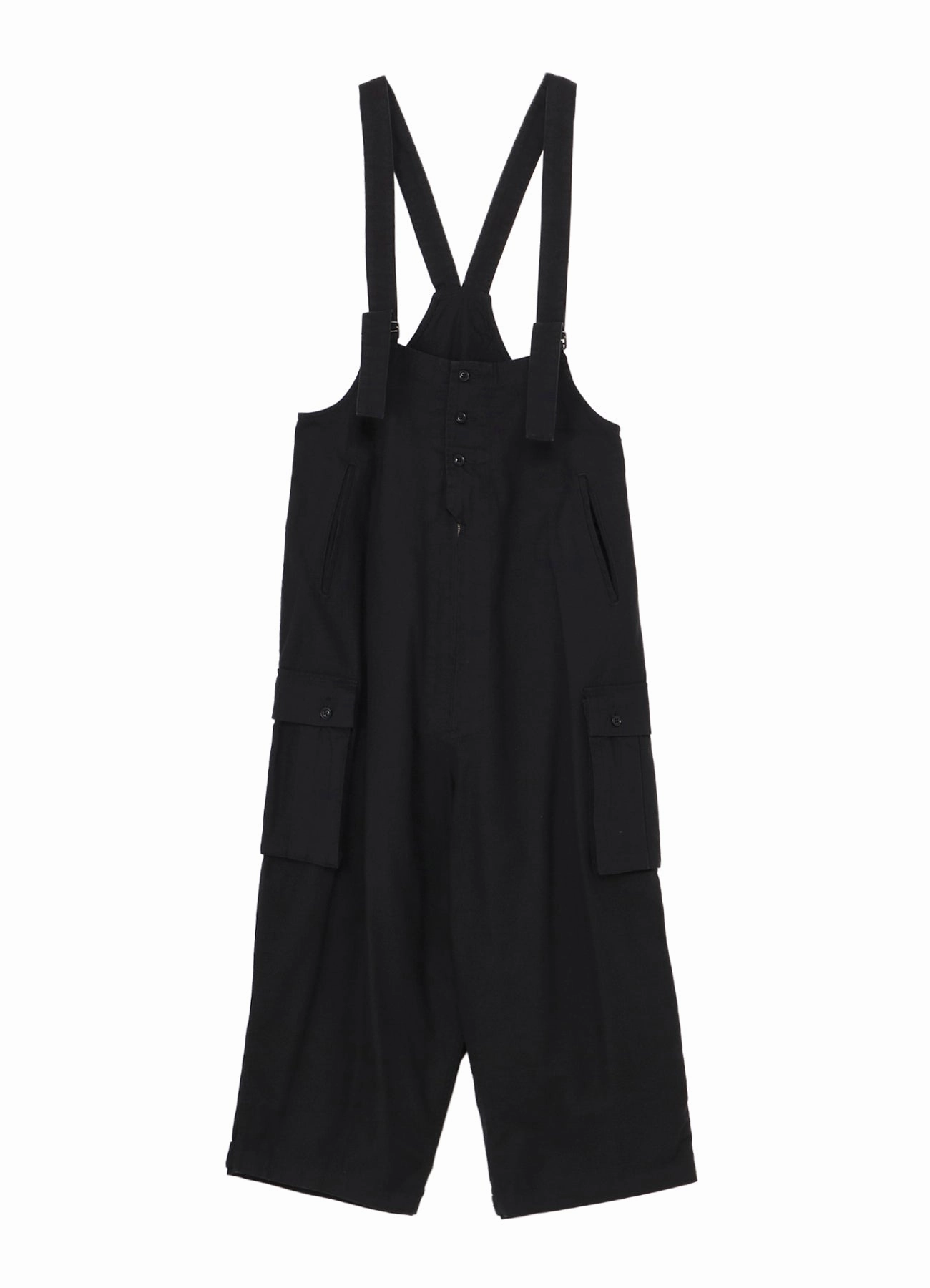 Side Tie BLACK SCANDAL HERRINGBONE WORK OVERALLS